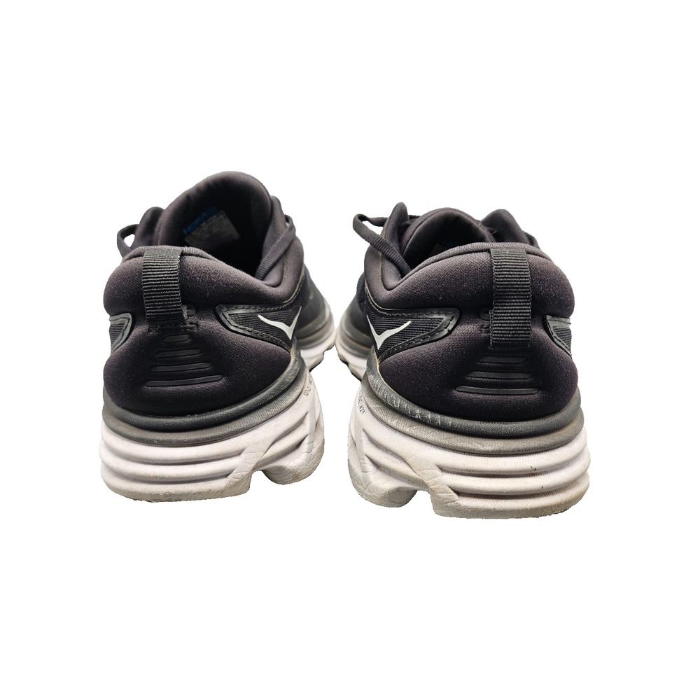 Hoka One One Bondi 8 Black Shoes Men's 10.5D Running Sneakers 1123202‎ BWHT - Picture 3 of 7